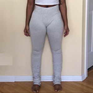 Basic Light Gray Extended Leg Leggings 🖤👑